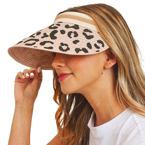 pink Leopard Patterned Visor Hat. Eco-friendly visor whether you’re basking under the sun at the beach, the pool, kicking back with friends at the lake, a great hat can keep you cool and comfortable even when the sun is high in the sky. Perfect Birthday , Mother's Day , Anniversary , Vacation Getaway, Valentines Day Gift.