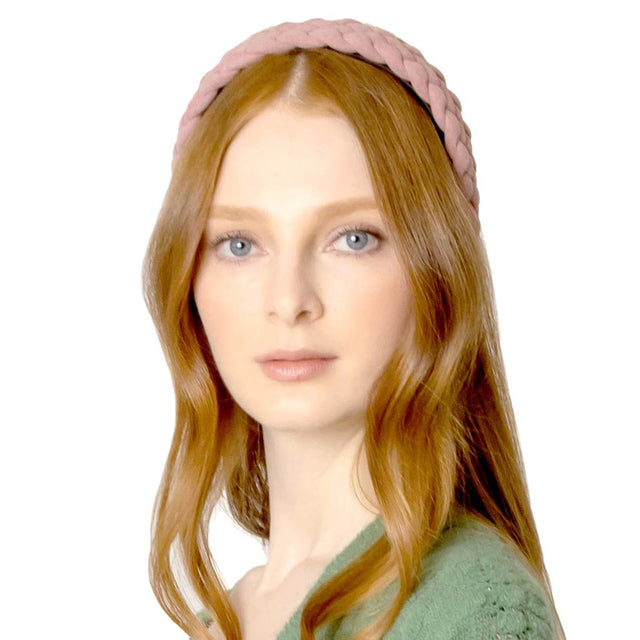 Pink Padded Braided Headband, is the ultimate trendsetter maker that amps up your beauty in many ways. Perfect choice for saving your hairs from chill and dust throughout the whole year. It's lightweight, very much easy to put on and off, and will protect from the harshest of elements. Perfectly and securely fits around your head against your ears. Push back your hair with this nice braided headband to enlighten any plain outfit and make it stylish in your own ways. Make yourself stylish and smart!
