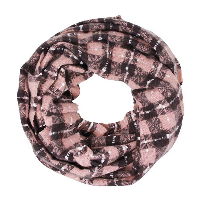 Pink Plaid Check Infinity Super Soft Scarf, is a beautiful addition to your attire. The attractive plaid pattern makes this scarf awesome to amp up your beauty to a greater extent. It perfectly adds luxe and class to your ensemble. Absolutely amplifies the glamour with a plush material that feels amazing snuggled up against your cheeks. It's a versatile choice and can be worn in many ways with any outfit. A beautiful gift for your Wife, Mom, and your beloved ones