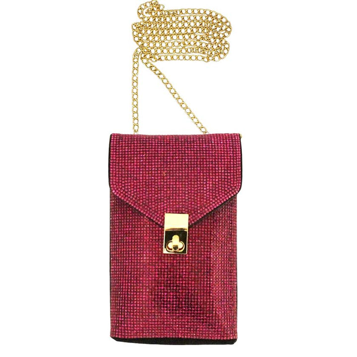 Pink Crossbody Bag, Sparkling stones adorn sides of this lustrous style, adds a romantic & glamorous touch Great wedding, prom, sweet 16, Quinceañera, hands-free dance the night away. Phone Bag to keep your phone at hand. Perfect Birthday Gift, Valentine's Day Gift, Anniversary Gift, Mother's Day Gift, Thank you Gift