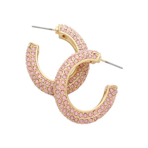 Pink Rhinestone Embellished Oval Hoop Evening Earrings, Beautifully crafted design adds a gorgeous glow to your special outfit. Rhinestone embellished oval earrings that fits your lifestyle on special occasions! Luminous rhinestone and sparkling glow give these stunning earrings an elegant look and make you stand out. Perfect accessory for adding just the right amount of shimmer and a touch of class to special events.