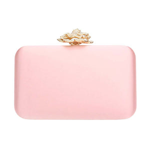 Pink Rhinestone Pave Rose Clasp Evening Clutch Bag, This high-quality Evening Clutch Bag is both unique and stylish. Take your look from bland to glam with the bold attitude of this embellished clutch. Perfect for lipstick, money, credit cards, keys or coins and many more things, light and gorgeous. Suitable for weekends, weddings, evening parties, cocktail various parties, night out or any special occasions and so on. 
