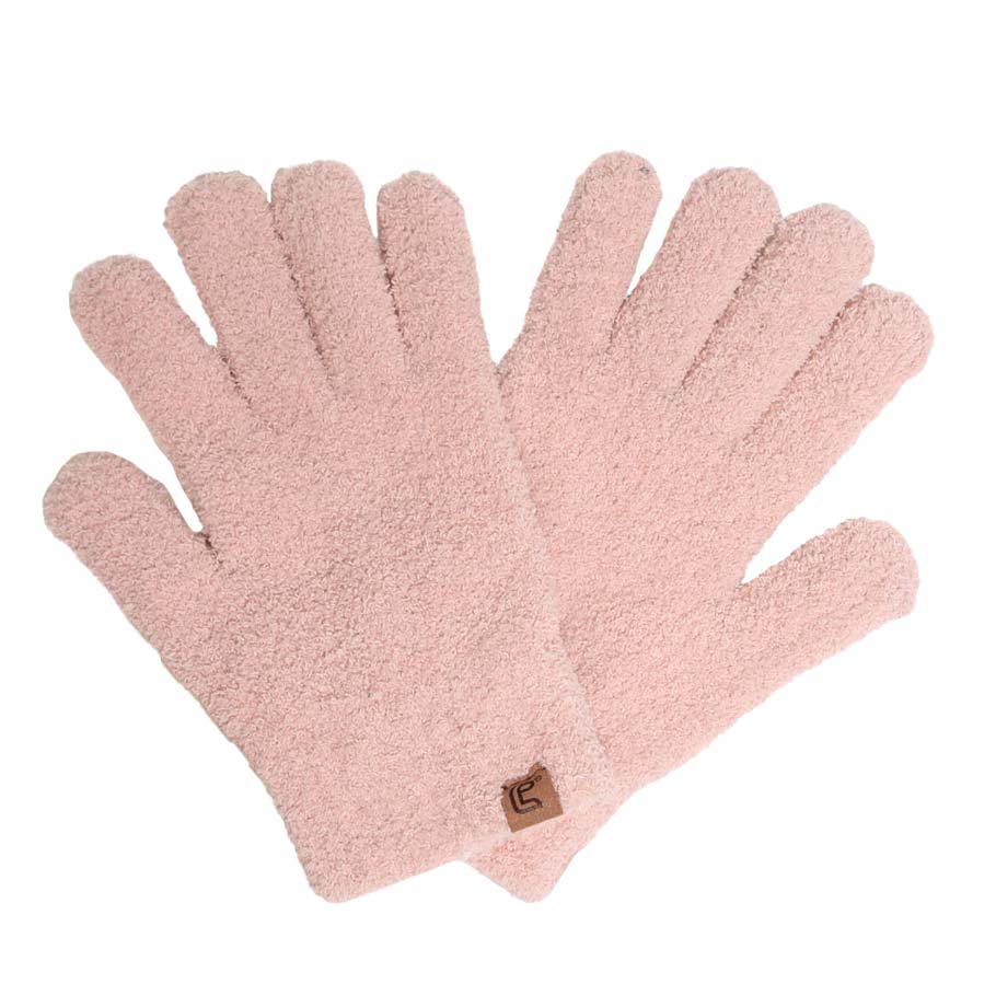 Pink Solid Color Cozy Gloves, give your look so much eye-catchy with Solid Color Cozy Gloves, a cozy feel. It's very fashionable, attractive, and cute looking that will save you from cold and chill on cold days and the winter season. It will allow you to easily use your electronic devices and touchscreens while keeping your fingers covered, and swiping away! A pair of these gloves are awesome winter gift for your family, friends, anyone you love, and even yourself. Complete your outfit in a trendy style!