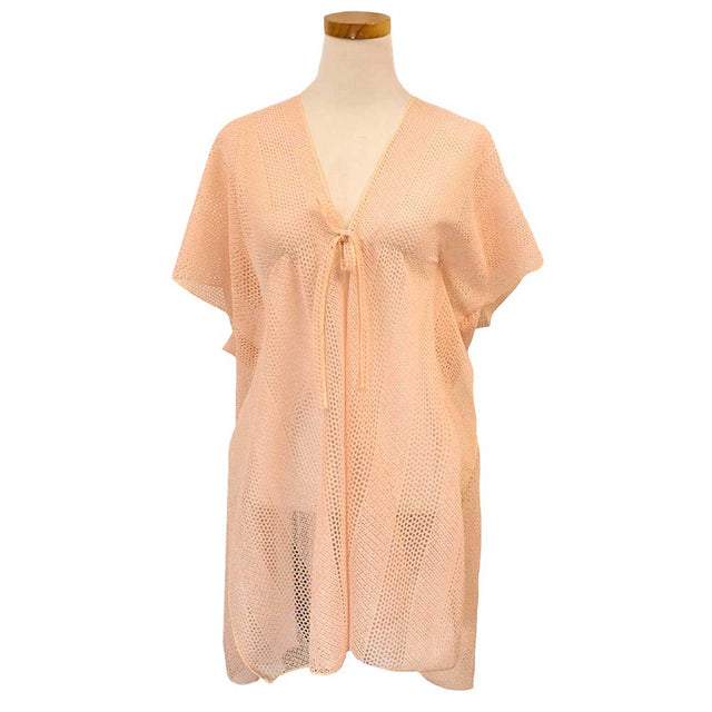 Pink Solid Cover Up Kimono Poncho, The lightweight Kimono poncho top is made of soft and breathable Polyester material. short sleeve swimsuit cover up with open front design, simple basic style, easy to put on and down. Perfect Gift for Wife, Mom, Birthday, Holiday, Anniversary, Fun Night Out.
