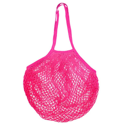 Bolsa de mano de red de malla sólida - Rosa