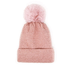 Pink Solid Pom Pom Soft Fluffy Beanie Hat. Before running out the door into the cool air, you’ll want to reach for these toasty beanie hats to keep your hands incredibly warm. Accessorize the fun way with these beanie hats, it's the autumnal touch you need to finish your outfit in style. Awesome winter gift accessory!