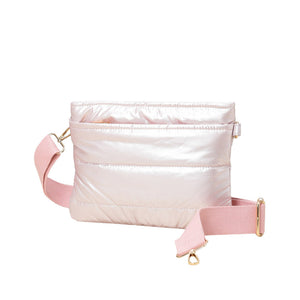 Pink Solid Puffer Crossbody Bag, Complete the look of any outfit on all occasions with this Solid Puffer Crossbody Bag. Beautiful color variations make this bag fit for any outfit at any place. It offers enough room for your essentials. With a One Inside Zipper Pocket, and a secured Chain Closure at the top. This bag will be your new go-to! Casual, & easy style, can be used for Work, School, Excursions, Going out, Shopping, Parties, etc. Stay trendy!