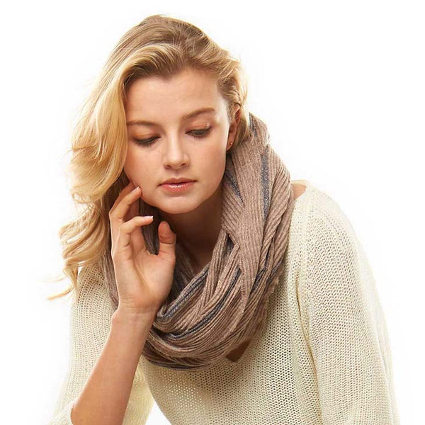 Pink Stripe Textured Boucle Infinity Scarf, makes your beauty more enriched with a classy look. Great to wear daily in the cold winter to protect you against the chill. It amps up the glamour with a plush material that feels amazing snuggled up against your cheeks. It gives a lot of options to dress up your attire. It goes well with any outfit from jeans and a tee to work trousers and a sweater. Feel warm, comfortable and smart at any place, any time.