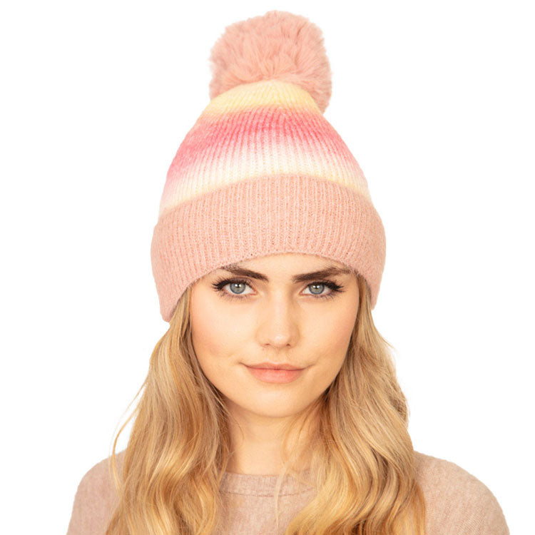Pink Tie Dye Fleece Pom Pom Beanie Hat, Before running out the door into the cool air, you’ll want to reach for these toasty beanie to keep your hands warm. Accessorize the fun way with these beanie, it's the autumnal touch you need to finish your outfit in style. Awesome winter gift accessory!