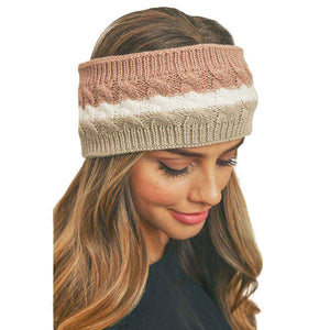 Pink Triple Colored Cable Knit Fleece Headband. This beautiful solid color Headband easy to use, light weight, Push back your hair with this exquisite knitted headband, spice up any plain outfit! Be ready to receive compliments. Be the ultimate trendsetter wearing this chic headband with all your stylish outfits! Very beautiful accessory for ladies, For occasions: parties, birthdays, weddings, festivals, dances, celebrations, ceremonies, gift and other daily activities.