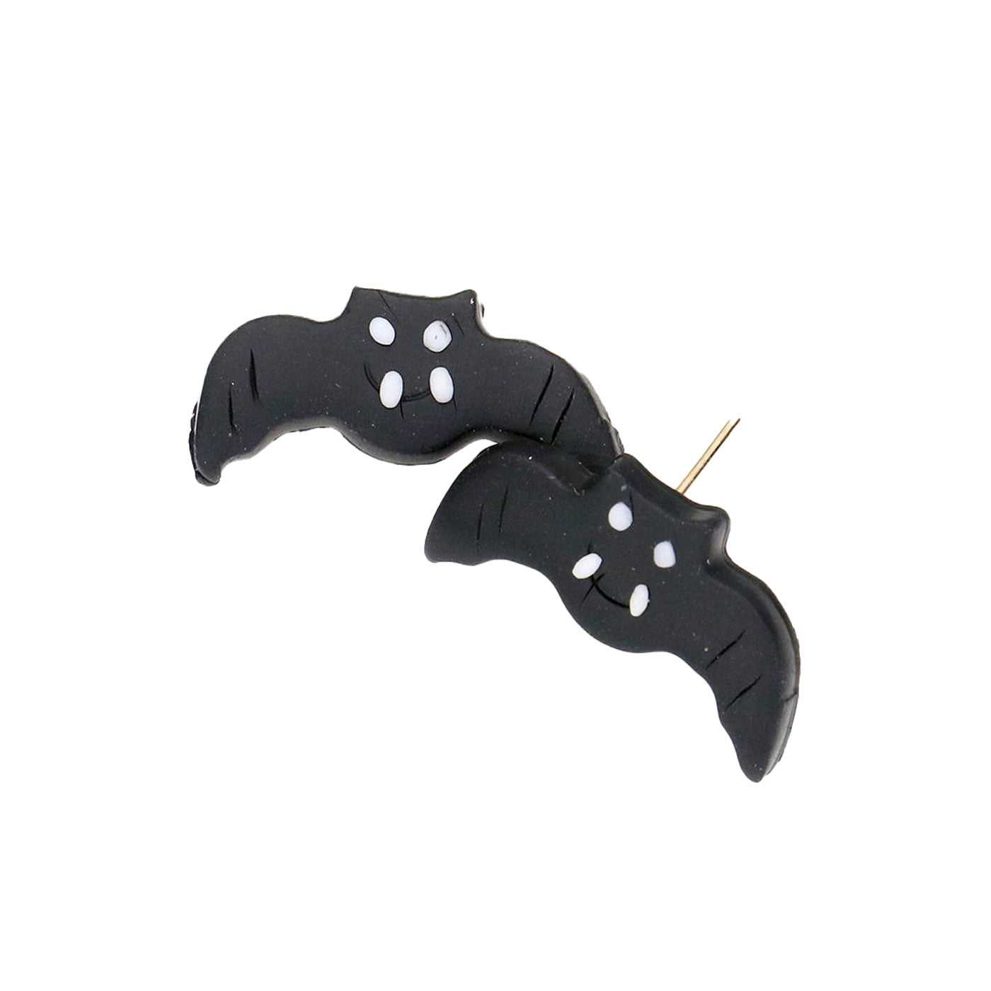 Polymer Clay Halloween Bat Post Back Stud Black Earrings. Trick or treat? Carry the spirits of Halloween with our extra adorable post back earrings. These earrings are going to bring perfection to your costume! Also, make your special ones happy this Halloween, gift them these earrings. Let the spooky season begin!