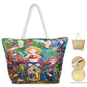 Psychedelic Future Imaginary Painting Print Beach Tote Bag Shopper Bag Vibrant Beach Bag whether you are out shopping, at the pool or beach, this bright tote bag is spacious enough for carrying all your essentials. Birthday Gift, Anniversary Gift, Psychedelic Future Imaginary Print Beach Tote Bag Shopper Bag, Mother's Day Gift, Thank you Gift, Comfy Rope Handles The Must Have Accessory! 