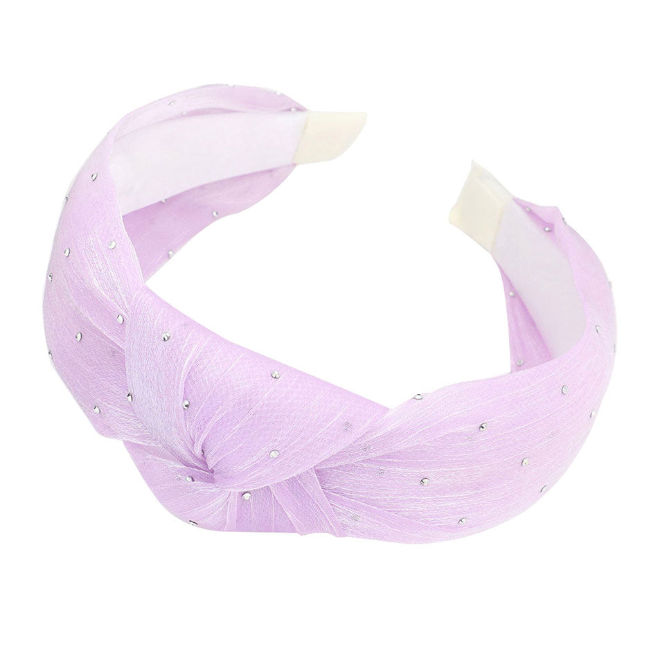 Purple Bling Stone Sheer Knot Headband, Take your outfit to the next level in this gorgeous Stone knot headband! This headband is an easy way to dress up your outfit. Add sparkle to your outfit with this Sheer headband with twist knot detail. Be the ultimate trendsetter wearing this chic headband with all your stylish outfits! Very beautiful accessory for ladies, For occasions: parties, birthdays, weddings, festivals, dances, celebrations, ceremonies, gift and other daily activities.