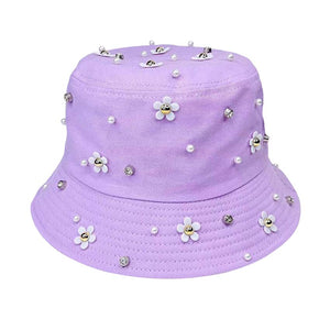 Purple Flower Embellished Bucket Hat, is a beautiful addition to your attire that will amp up your outlook to a greater extent. Before running out the door into the cool air, you’ll want to reach for this flora bucket hat for comfort & beauty. Accessorize the flower-embellished bucket hat to cover up a bad hair day. It's the autumnal touch you need to finish your outfit in style. Perfect to carry with while on a tour, beach, outing, under the sun, or at any beach party.