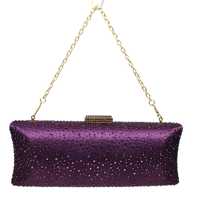 Purple Luxury Satin Evening Handbag Clutch Bag Bridal Party Purse, is the perfect choice to carry on the special occasion with your handy stuff. It is lightweight and easy to carry throughout the whole day. You'll look like the ultimate fashionista carrying this trendy clutch Bag. The beautiful design makes it stunning and will increase your beauty to a greater extent making you stand out from the crowd. 