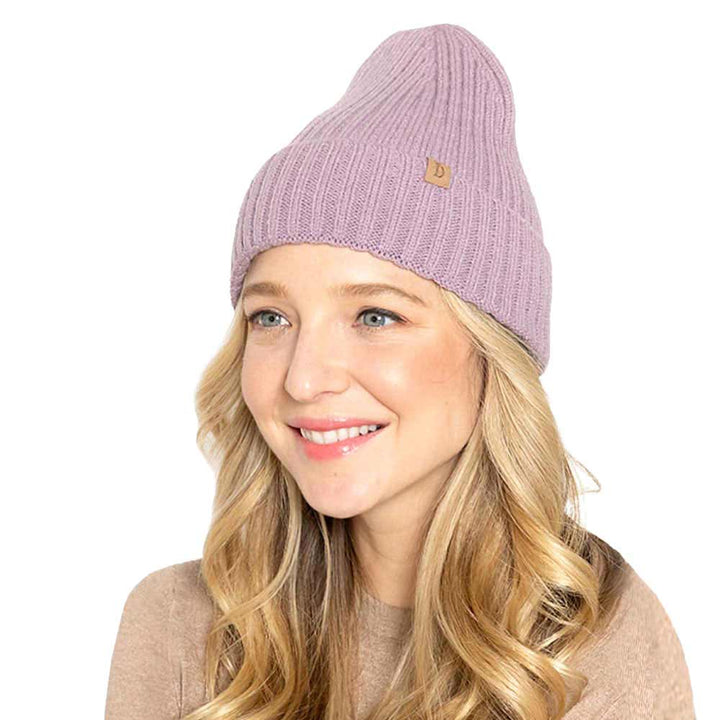 Purple Solid Ribbed Cuff Beanie Hat, before running out the door into the cool air, you’ll want to reach for this toasty beanie to keep you incredibly warm. Accessorize the fun way with this beanie winter hat, it's the autumnal touch you need to finish your outfit in style. This solid color variation beanie will highlight your Christmas festive outfit. Awesome winter gift accessory! Perfect Gift Birthday, Christmas, Stocking Stuffer, Secret Santa, Holiday, Anniversary, Valentine's Day, Loved One.