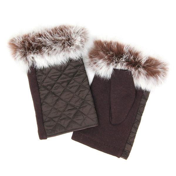Brown Quilted Fingerless Faux Fur Gloves Brown Quilted Gloves Brown Faux Fur Fingerless Mittens, gives your look so much eye-catching texture with these quilted muffs on a cozy faux fur, very fashionable, attractive, cute looking in winter season. Perfect Gift Birthday, Christmas, Holiday, Anniversary, Wife, Mom, Sis, Loved One, BFF etc