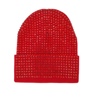 Red Bling Studded Beanie Hat, The beanie hat is made of soft, gentle, skin-friendly, and elastic fabric, which is very comfortable to wear. This exquisite design is embellished with shimmering Bling Studded for the ultimate glam look! It provides warmth to your head and ears, protects you from the wind, and becomes your ideal companion in spring, autumn and winter. Suitable for wearing for a variety of outdoor activities, such as shopping, hiking, biking, mountaineering, rock climbing, etc.