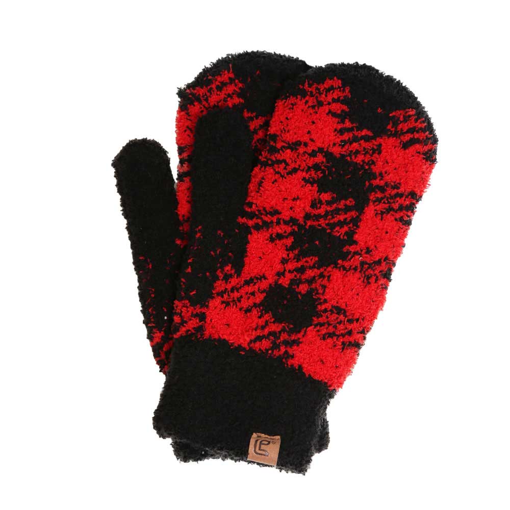 Red  Buffalo Check Cozy Mittens, are a smart, eye-catching, and attractive addition to your outfit. These trendy gloves keep you absolutely warm and toasty in the winter and cold weather outside. Accessorize the fun way with these gloves. It's the autumnal touch you need to finish your outfit in style. A pair of these gloves will be a nice gift for your family, friends, anyone you love, and even yourself. Stay trendy and cozy!