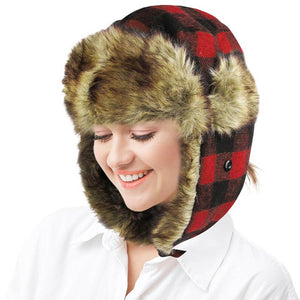 Red Buffalo Check Patterned Trapper Hat, Soft Structured Fashion with Fur Ear very comfortable winter hat is so soft, its plush Ear Flaps will keep you so warm, and the fur lining keeps you toasty in the coldest weather. Its comforting fur lining provides an added bit of warmth that's perfect for keeping heads covered while paying a nod to your favorites.