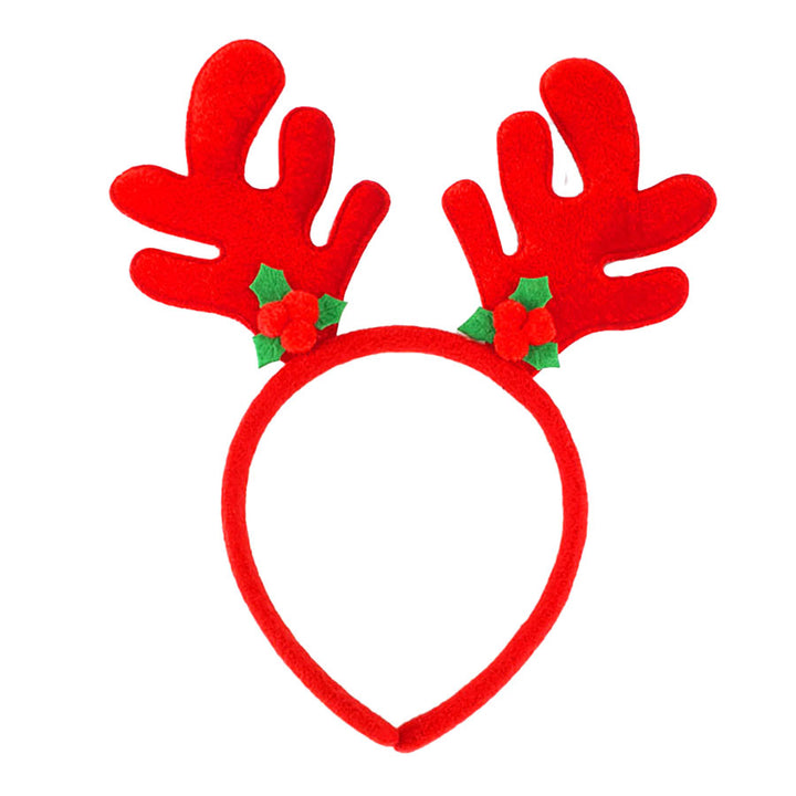 Red Christmas Antler Animal Pom Pom Hat Headband. Become Christmassy from head to toe with this amazing antler pom pom hat headband. Spread the festivity of Christmas and make everyone smile with your outfit. Excellent Christmas gift for everyone!