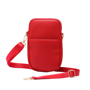 Red Faux Leather Rectangle Crossbody Bag, This high-quality faux leather fashion crossbody features one front slip pocket and one inside slip pocket, and secured zipper closure at the top, this bag will be your new go-to! These beautiful and trendy Crossbody bag have adjustable and detachable hand straps that make your life more comfortable. This Simple fashion design crossbody bag for women keep your hands free while shopping, dating, traveling, and in outdoor sport.