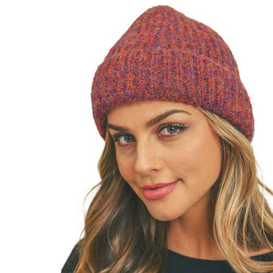 Red Fuzzy Mixed Color Knit Beanie, Take your winter outfit to the next level and have mixed color beanie, Comfortable beanie keep your head and ear warm during the winter. This beanie can be worn both casual and sophisticated wear and also perfect for outdoor fashion, including biking, camping, ice skating, snowboarding, running and more. Awesome winter gift accessory! 