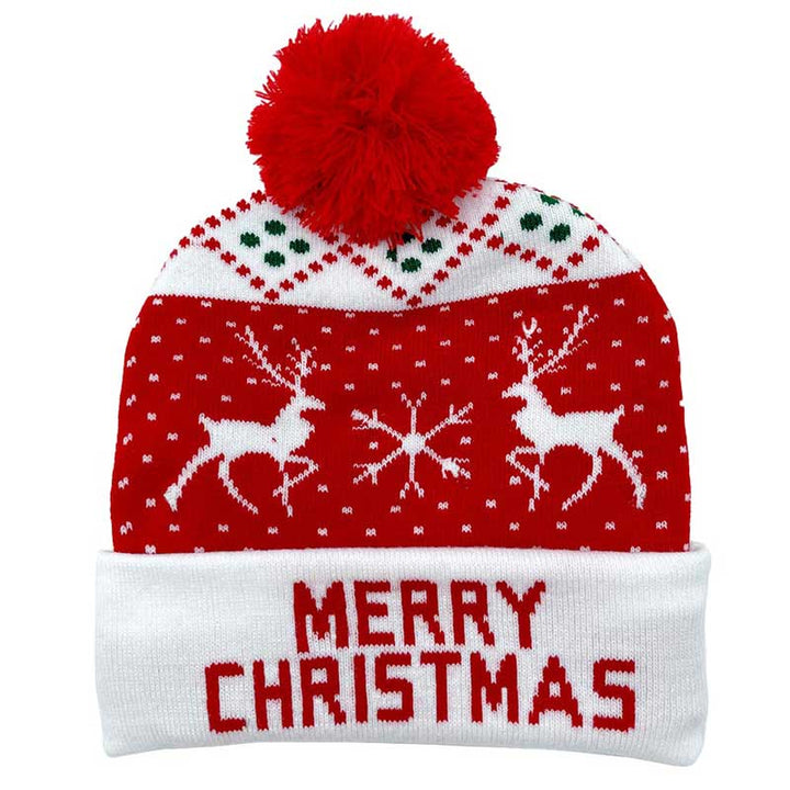 Red MERRY CHRISTMAS Pom Holiday Beanie Hat, before running out the door into the cool air, you’ll want to reach for this toasty beanie to keep you incredibly warm. Accessorize the fun way with this beanie winter hat, it's the autumnal touch you need to finish your outfit in style. This beanie will highlight your Christmas festive outfit. Awesome winter gift accessory! Perfect Gift Birthday, Christmas, Stocking Stuffer, Secret Santa, Holiday, Anniversary, Valentine's Day, Loved One.