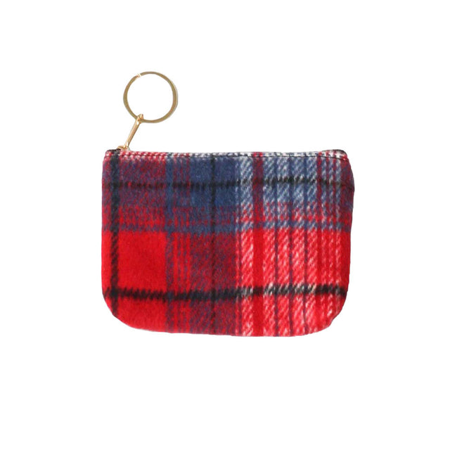 Red Plaid Check Coin Card Purse, is light and simple yet beautiful. Perfect for carrying makeup, money, credit cards, keys, or coins. It comes with a wristlet for easy carrying. Put it in your bag and find it quickly with its catchy colors. Absolutely perfect for running small errands while keeping your hands free. Nice gift for birthdays, holidays, Christmas, new year, etc.