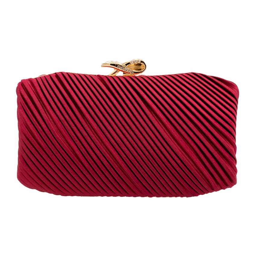 Red Pleated Clutch Evening Crossbody Bag, is beautifully designed and fit for all occasions & places. Show your trendy side with this awesome clutch crossbody bag. Versatile enough for carrying straight through the week, perfectly lightweight to carry around all day on special occasions. Perfect for makeup, money, credit cards, keys or coins, and many more things. This crossbody bag features a detachable shoulder chain and clasp closure that makes your life easier and trendier.