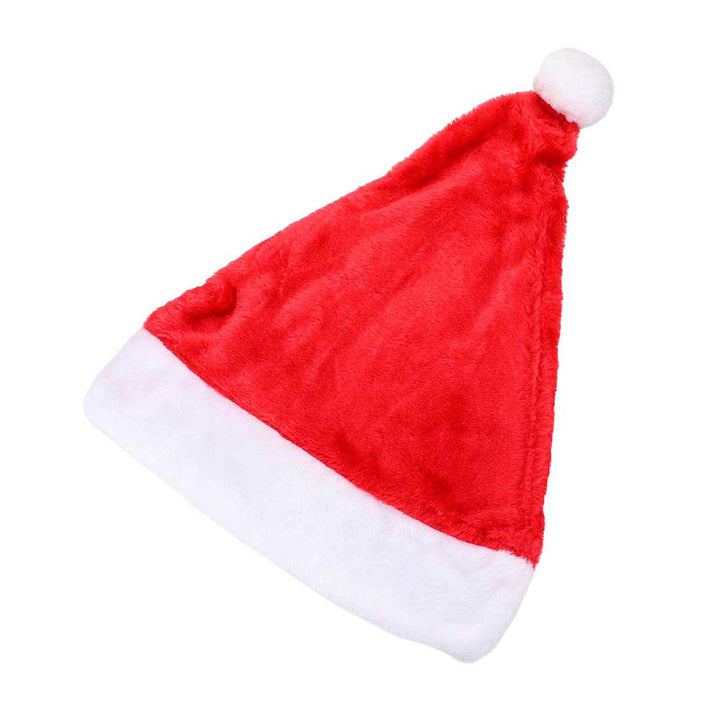 Red Plush Christmas Santa Hat, is absolutely classy and trendy hat to keep you warm and toasty while running out into the cool air protecting you from chill and dust. It perfectly fits your head and you can adjust as per your need. Accessorize the fun way with this Christmas Santa Hat that perfectly meets your chosen goal. An awesome winter gift accessory for Birthday, Christmas, Stocking Stuffer, Secret Santa, Holiday, Anniversary, Valentine's Day, etc.