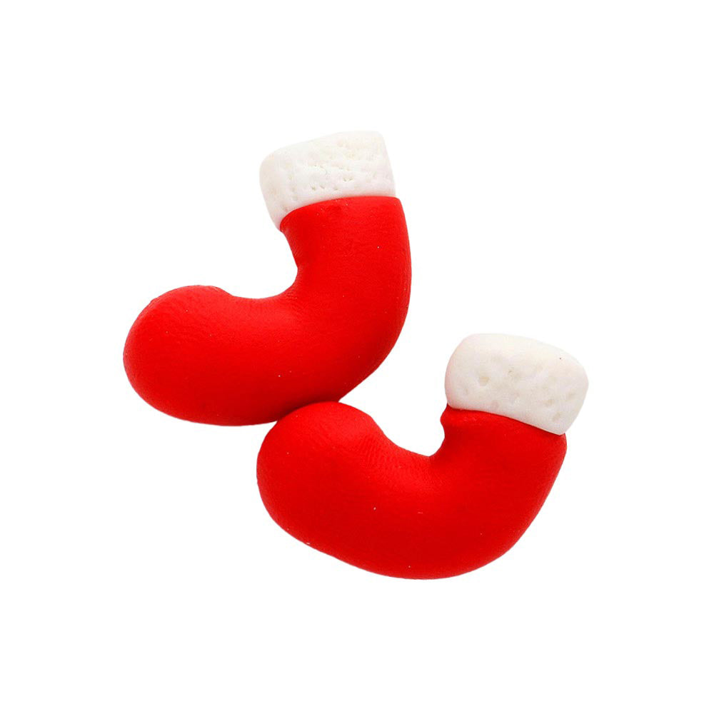 Red Polymer Clay Christmas Socks Stud Earrings, will decorate your Christmas costumes in a unique, yet beautiful way making your outlook more striking and eye catchy! They would be awesome to wear all season and especially on Christmas. These Christmas-themed earrings make a great gift for someone who loves the magic of Christmas!