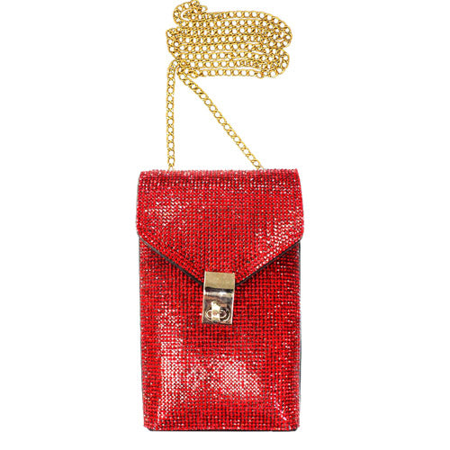 Red Crossbody Bag, Sparkling stones adorn sides of this lustrous style, adds a romantic & glamorous touch Great wedding, prom, sweet 16, Quinceañera, hands-free dance the night away. Phone Bag to keep your phone at hand. Perfect Birthday Gift, Valentine's Day Gift, Anniversary Gift, Mother's Day Gift, Thank you Gift