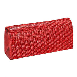 Red Shimmery Evening Clutch Bag, This evening purse bag is uniquely detailed, featuring a bright, sparkly finish giving this bag that sophisticated look that works for both classic and formal attire, will add a romantic & glamorous touch to your special day. This is the perfect evening purse for any fancy or formal occasion when you want to accessorize your dress, gown or evening attire during a wedding, bridesmaid bag, formal or on date night.