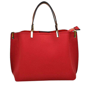 Red Simpler Times Bucket Crossbody Bags For Women. A great everyday casual shoulder bag composed of Faux leather. A simple design with subtle gold hardware details on the closure.  Magnetic snap closure for an inner zipper pouch opening spacious to hold your phone, wallet, and other essentials securely.