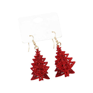 Red Sparkle Christmas Tree Dangle Earrings, are you looking for some cute and fun earrings for Christmas? You'll love these sparkle Christmas Tree earrings. These cute Christmas earrings will complete your Christmas costumes. They will make the moments more beautiful and memorable! Sparkle Dangle earrings can be used for Christmas, New Year parties, and other joyous occasions. Awesome gift idea to give someone who loves the magic of Christmas.