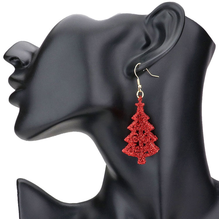 Red Sparkle Christmas Tree Dangle Earrings, are you looking for some cute and fun earrings for Christmas? You'll love these sparkle Christmas Tree earrings. These cute Christmas earrings will complete your Christmas costumes. They will make the moments more beautiful and memorable! Sparkle Dangle earrings can be used for Christmas, New Year parties, and other joyous occasions. Awesome gift idea to give someone who loves the magic of Christmas.