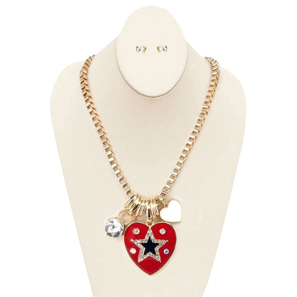 Gucci necklace strawberry necklace heart with box and bag USED | eBay