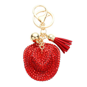 Red Studded Cowboy Hat Faux Suede Tassel Keychain, is nicely designed with a tassel theme that is eye-catchy & easily found from anywhere. Get your loved ones the perfect gift for this Halloween, an evil cowboy hat faux suede tassel keychain! Made with Tassel, this keychain is the best to carry around the keys to your treasure box or your evil hideout!