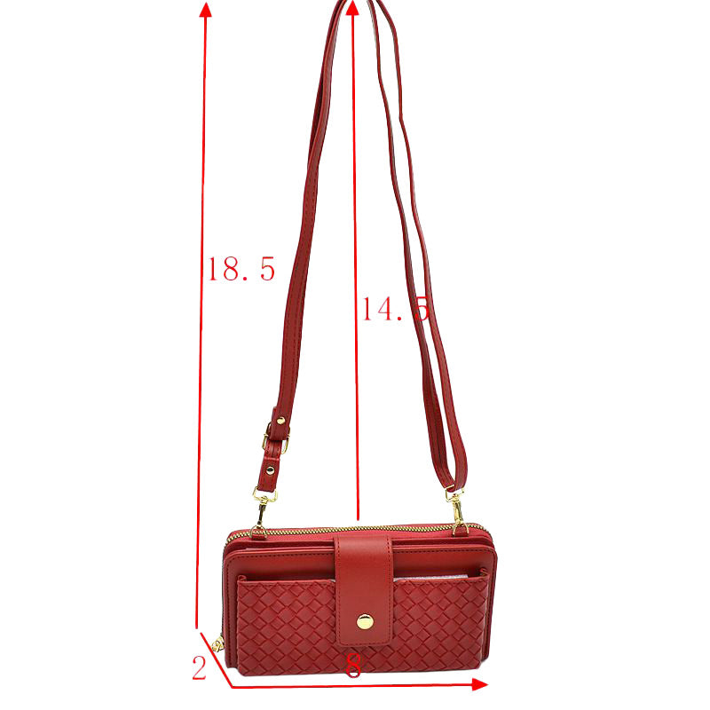 Red Stylish Vegan Leather Crossbody Purse, This gorgeous Purse is going to be your absolute favorite new purchase! It features with adjustable and detachable handle strap, upper zipper closure, back pocket with zipper closure, and front with magnetic flap cover. Ideal for keeping your money, bank cards, lipstick, and other small essentials in one place. It's versatile enough to carry with different outfits throughout the week.