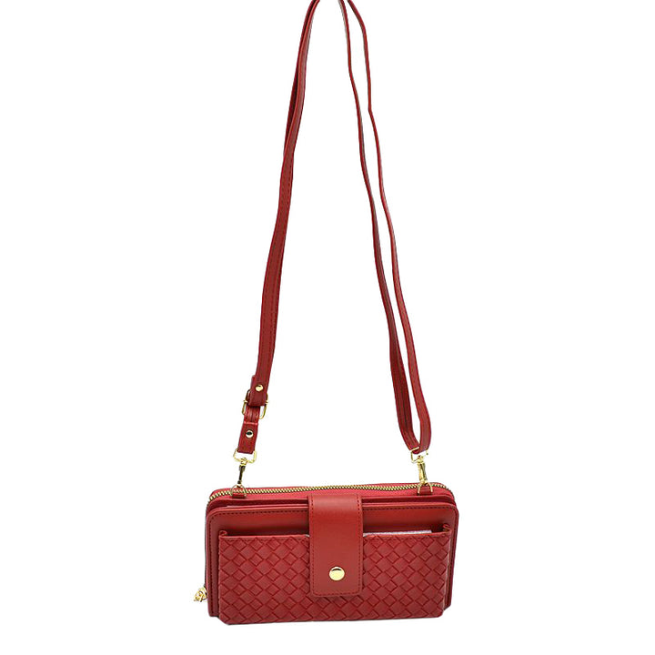 Red Stylish Vegan Leather Crossbody Purse, This gorgeous Purse is going to be your absolute favorite new purchase! It features with adjustable and detachable handle strap, upper zipper closure, back pocket with zipper closure, and front with magnetic flap cover. Ideal for keeping your money, bank cards, lipstick, and other small essentials in one place. It's versatile enough to carry with different outfits throughout the week.