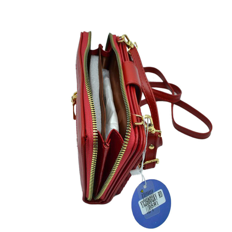 Red Stylish Vegan Leather Crossbody Purse, This gorgeous Purse is going to be your absolute favorite new purchase! It features with adjustable and detachable handle strap, upper zipper closure, back pocket with zipper closure, and front with magnetic flap cover. Ideal for keeping your money, bank cards, lipstick, and other small essentials in one place. It's versatile enough to carry with different outfits throughout the week.