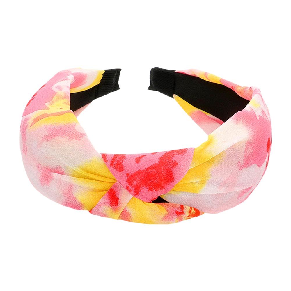 Red Tie Dye Knot Burnout Headband, create a beautiful look while perfectly matching your color with the easy-to-use knot burnout headband. Add a super neat and trendy knot to any boring style. Perfect for everyday wear, special occasions, outdoor festivals, and more. Awesome gift idea for your loved one or yourself.