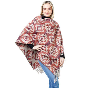 Red Western Pattern Tassel Poncho, is beautifully designed with different attractive colors that brings out the luxe into your look. Can be paired with so many tops. It ensures your upper body stays perfectly toasty when the temperatures drop. It's Lightweight and Breathable Fabric, Comfortable to Wear. It gently nestles around the neck and feels exceptionally comfortable to wear.