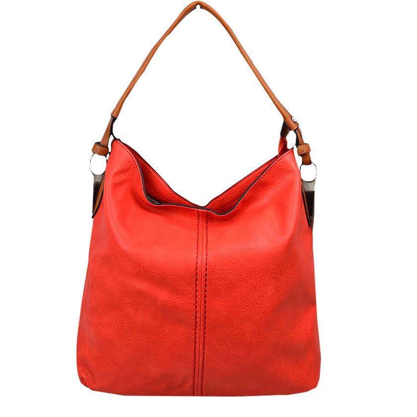 Red Womens Single Handle Shoulder Bag With Longer Strap. Show your trendy side with this awesome Shoulder Bag. Spacious enough for carrying any and all of your seaside essentials. The soft straps really helps carrying this shoulder bag comfortably. Folds flat for easy packing. Perfect as a beach bag to carry foods, drinks, big beach blanket, towels, swimsuit, toys, flip flops, sun screen and more.