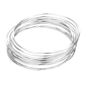 Rhodium 12PCS - Metal Stackable Bangle Bracelets; these stackable bracelets can light up any outfit, and make you feel absolutely flawless. Fabulous fashion and sleek style adds a pop of pretty color to your attire, coordinate with any ensemble from business casual to everyday wear. Goes  with any of your casual outfits and Adds something extra special. Great gift idea for Birthday, Prom, Mothers day, Anniversary or any other occasion.