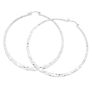 Rhodium 3.25 Inch 14 K Gold Filled Metal Hoop Pin Catch Earrings. Spring is right around the corner, get ready with these Dangle Pin Catch earrings, add a pop of color to your ensemble. Perfect Birthday Gift, Anniversary Gift, Loved One Gift, Mother's Day Gift, Anniversary Gift, Graduation Gift for the women in your life.