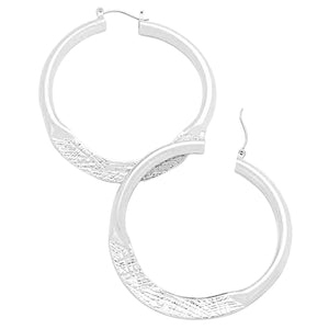 Rhodium 3.25 Inches 14 K Gold Filled Metal Hoop Pin Catch Earrings. Look like the ultimate fashionista with these Earrings! Add something special to your outfit this summer! special It will be your new favorite accessory. Perfect Birthday Gift, Anniversary Gift, Mother's Day Gift, Graduation Gift, Valentine's Day Gift.