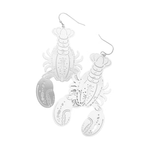 Rhodium Brass Metal Cut Out Lobster Dangle Earrings, are nicely designed to show your unique & beautiful outlook with these brass metal cutout lobster dangle earrings. Bring a little of the ocean to your daily look. Feel carefree as on vacation. Sea Life, earrings goes perfectly with a t-shirt, dress, or work clothes.Sea Life lobster-themed earring rock every party you attend.