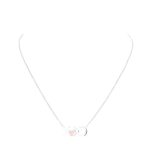 Rhodium Brass Metal Xoxo Message Pendant Necklace, Get ready with these Pendant Necklace, put on a pop of color to complete your ensemble. Perfect for adding just the right amount of shimmer & shine and a touch of class to special events. Perfect Birthday Gift, Valentine's Gift, Anniversary Gift, Mother's Day Gift.